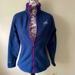 Karrimor Women’s Fleece Zip Jacket NWT in Blue with Purple Trim Size 10 Small
